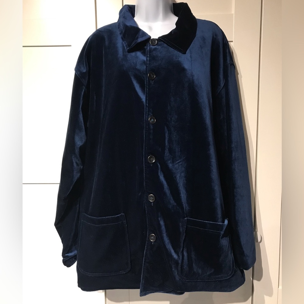 Womens Liz Claiborne reversible velvet jacket size L